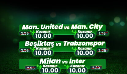 3 DERBİYE ÖZEL 10 EKSTRA ORAN man united